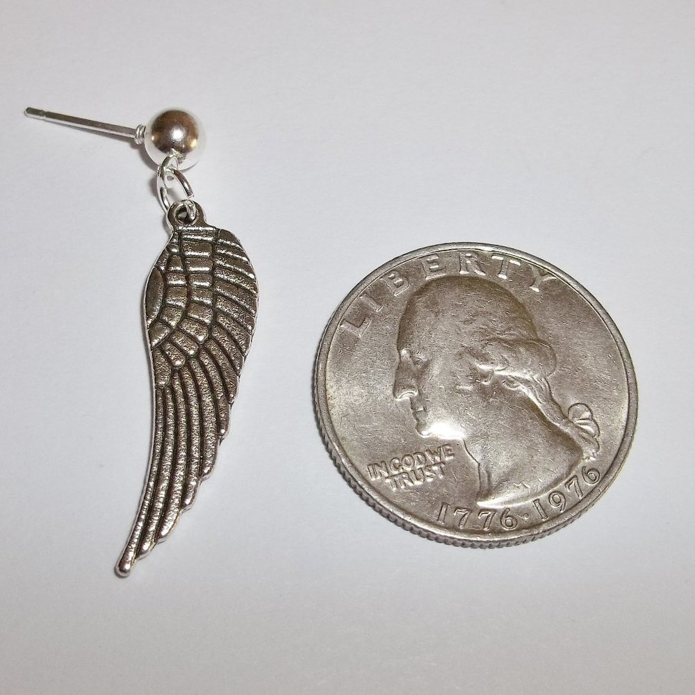 Single Male Men's Earring Angel Wing Unisex Jewelry Style Everyday Casual 8294 - Picture 2 of 8